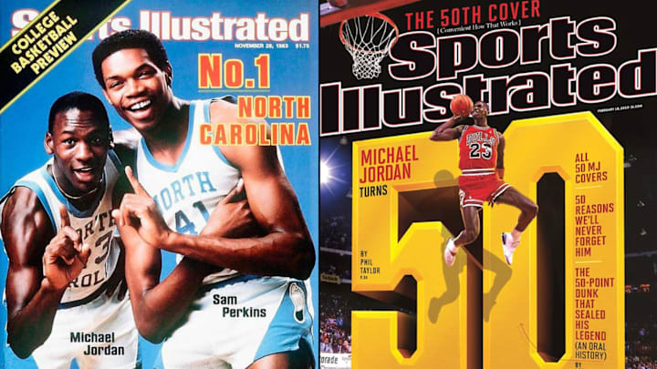 Two of Michael Jordan's 50 SI Covers