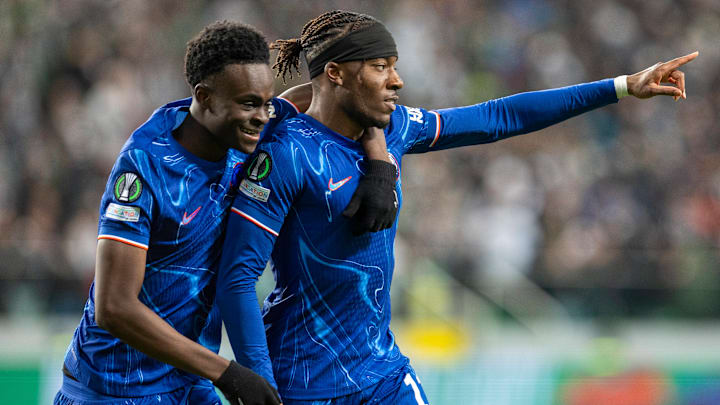 Tyrique George (left) and Noni Madueke (right) were the goalscorers in Chhelsea's 3–0 victory.