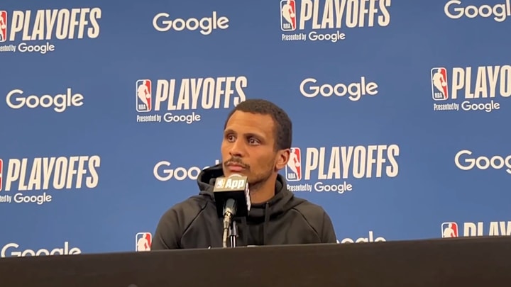 Boston Celtics' Joe Mazzulla on April 29, 2025. Boston Celtics' Joe Mazzulla on April 29, 2025.