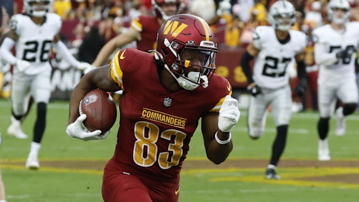 Washington Commanders wide receiver Jaylin Lane (83). Washington Commanders wide receiver Jaylin Lane (83).