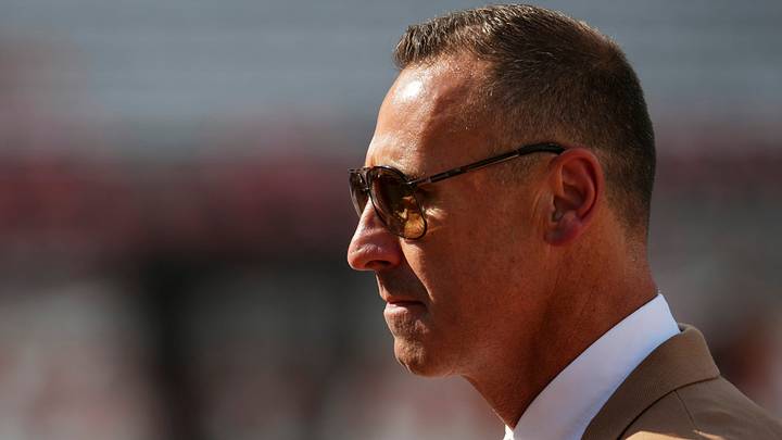 Texas Longhorns head coach Steve Sarkisian walks across the field prior to the NCAA football game against the Ohio State Buckeyes at Darrell K Royal–Texas Memorial Stadium in Austin, Texas on Sept. 12, 2026. Texas Longhorns head coach Steve Sarkisian walks across the field prior to the NCAA football game against the Ohio State Buckeyes at Darrell K Royal–Texas Memorial Stadium in Austin, Texas on Sept. 12, 2026.