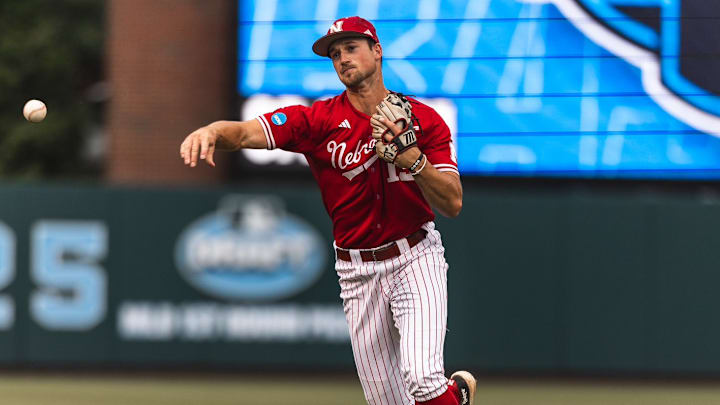 Nebraska shortstop Dylan Carey tied the program's career doubles mark in the midweek win over Kansas State.