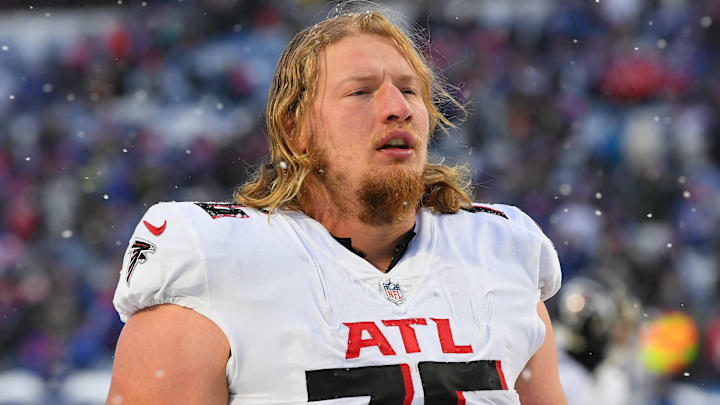Atlanta Falcons offensive tackle Kaleb McGary 