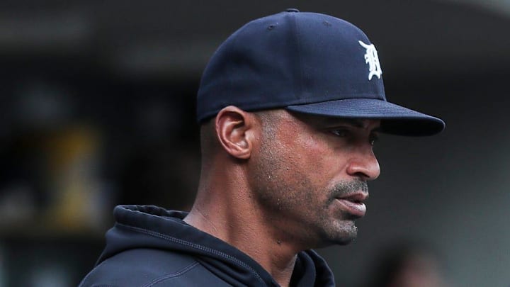 Detroit Tigers bench coach George Lombard watches a play against the Atlanta Braves during Game 2 of the doubleheader at Comerica Park in Detroit on Wednesday, June 14, 2023.