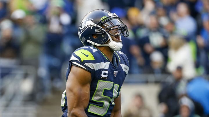 Nov 3, 2019; Seattle, WA, USA; Seattle Seahawks middle linebacker Bobby Wagner (54) reacts after a sack against the Tampa Bay Buccaneers during the fourth quarter at CenturyLink Field. Mandatory Credit: Joe Nicholson-USA TODAY Sports