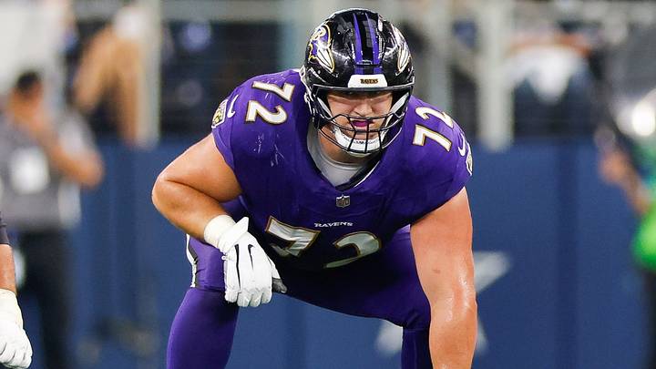 Baltimore Ravens guard Andrew Vorhees Baltimore Ravens guard Andrew Vorhees