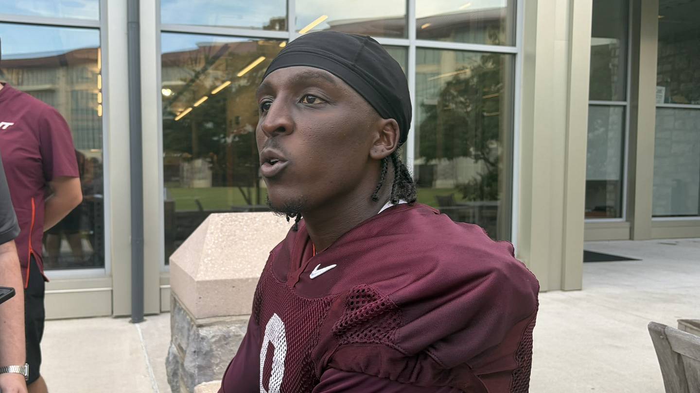 Everything From Virginia Tech Cornerback Isaiah Brown-Murray After August 6's Fall Camp Practice