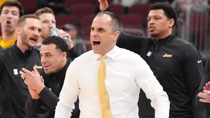 Mar 11, 2026; Chicago, IL, USA; Iowa Hawkeyes head coach Ben McCollum on the bench against the Maryland Terrapins during the second half at United Center. Mandatory Credit: David Banks-Imagn Images Mar 11, 2026; Chicago, IL, USA; Iowa Hawkeyes head coach Ben McCollum on the bench against the Maryland Terrapins during the second half at United Center. Mandatory Credit: David Banks-Imagn Images