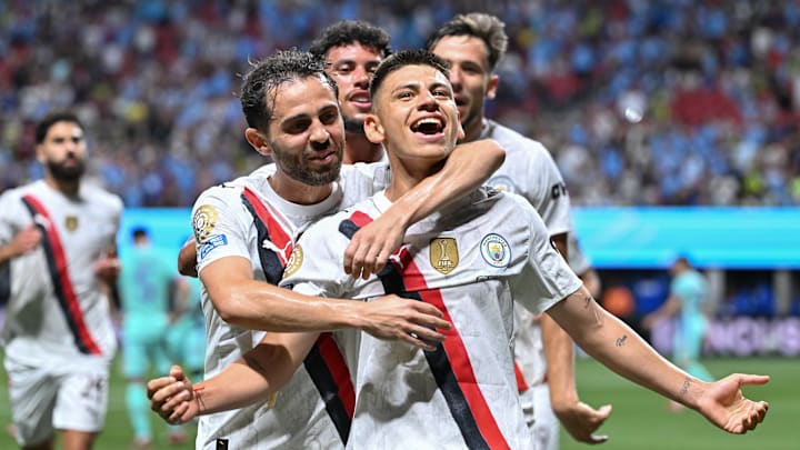 Claudio Echeverri scored as Man City beat Al Ain on Monday.