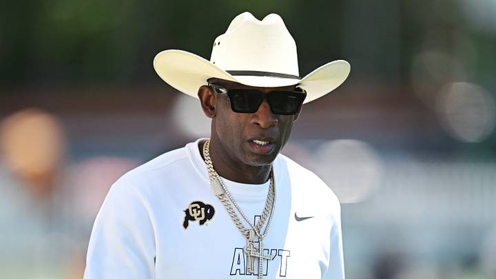 Jul 30, 2026; Berea, OH, USA; Former NFL player Deion Sanders arrives at Cleveland Browns training camp at CrossCountry Mortgage Campus. Jul 30, 2026; Berea, OH, USA; Former NFL player Deion Sanders arrives at Cleveland Browns training camp at CrossCountry Mortgage Campus.