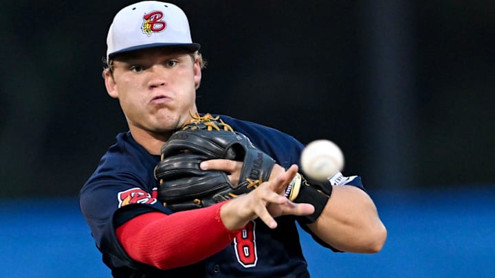 Bourne second baseman Cam Kozeal throws over to catch Caleb Stelly of Chatham. Cape League baseball Bourne second baseman Cam Kozeal throws over to catch Caleb Stelly of Chatham. Cape League baseball