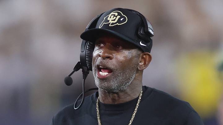 Sep 3, 2026; Atlanta, Georgia, USA; Colorado Buffaloes head coach Deion Sanders reacts in the first half against the Georgia Tech Yellow Jackets at Bobby Dodd Stadium at Hyundai Field. Sep 3, 2026; Atlanta, Georgia, USA; Colorado Buffaloes head coach Deion Sanders reacts in the first half against the Georgia Tech Yellow Jackets at Bobby Dodd Stadium at Hyundai Field.