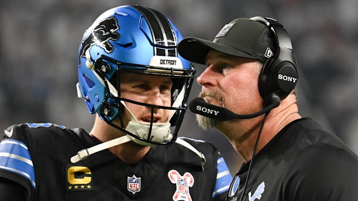 Detroit Lions quarterback and head coach Jared Goff and Dan Campbell