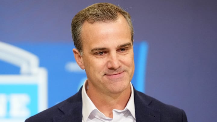 Feb 25, 2026; Indianapolis, IN, USA; NFL Network analyst Daniel Jeremiah speaks during the NFL Scouting Combine at the Indiana Convention Center. Mandatory Credit: Kirby Lee-Imagn Images Feb 25, 2026; Indianapolis, IN, USA; NFL Network analyst Daniel Jeremiah speaks during the NFL Scouting Combine at the Indiana Convention Center. Mandatory Credit: Kirby Lee-Imagn Images