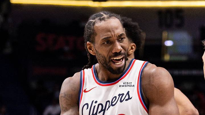 Mar 18, 2026; New Orleans, Louisiana, USA; LA Clippers forward Kawhi Leonard (2) reacts to a call against the New Orleans Pelicans with referee Scott Twardoski (52) during second half at Smoothie King Center. Mandatory Credit: Stephen Lew-Imagn Images Mar 18, 2026; New Orleans, Louisiana, USA; LA Clippers forward Kawhi Leonard (2) reacts to a call against the New Orleans Pelicans with referee Scott Twardoski (52) during second half at Smoothie King Center. Mandatory Credit: Stephen Lew-Imagn Images