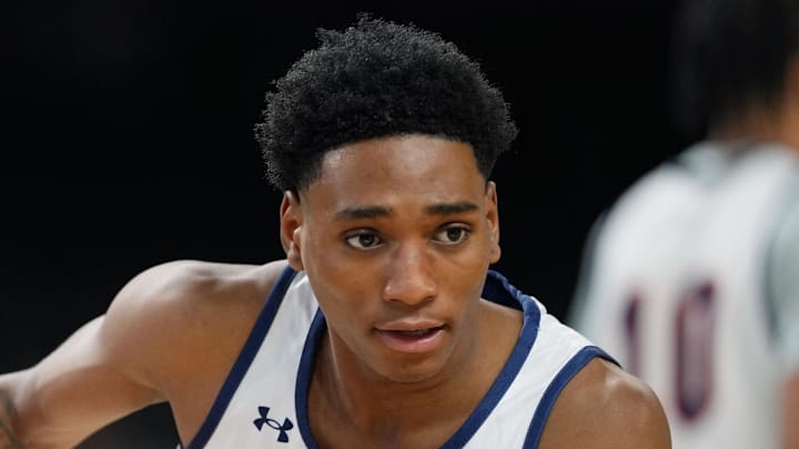 Apr 4, 2025; San Antonio, TX, USA; Auburn Tigers guard Tahaad Pettiford (0) during a practice session for the Final Four of the 2025 NCAA tournament at Alamodome. Mandatory Credit: Bob Donnan-Imagn Images