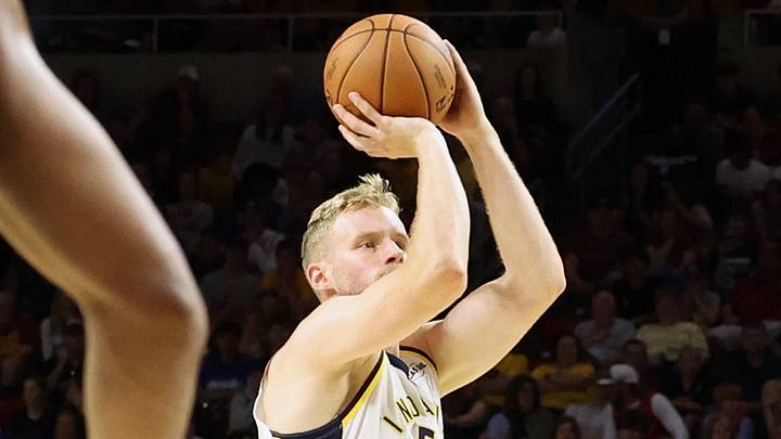 Oct 7, 2026; Ames, Iowa, USA; Indiana Pacers Rienk Mast (51) shoots against the Minnesota Timberwolves during the second half at James H. Hilton Coliseum. Mandatory Credit: Reese Strickland-Imagn Images Oct 7, 2026; Ames, Iowa, USA; Indiana Pacers Rienk Mast (51) shoots against the Minnesota Timberwolves during the second half at James H. Hilton Coliseum. Mandatory Credit: Reese Strickland-Imagn Images