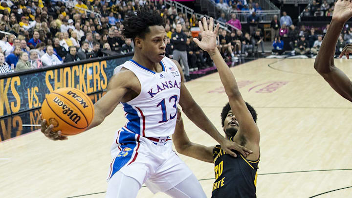 Kansas Jayhawks guard Elmarko Jackson (13)