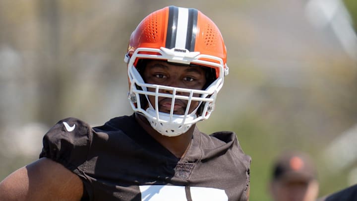 Cleveland Browns guard Zion Johnson.