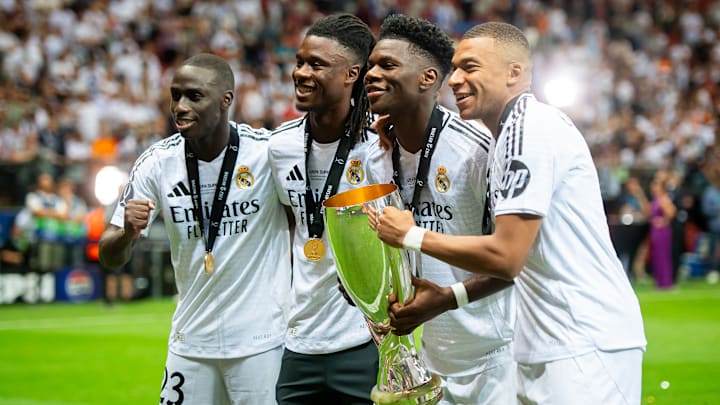 Les quatre joueurs français du Real Madrid, vainqueurs de la Supercoupe d'Europe en 2024