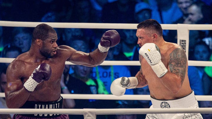 Oleksandr Usyk and Daniel Dubois in their first fight on Aug. 26, 2023 Oleksandr Usyk and Daniel Dubois in their first fight on Aug. 26, 2023