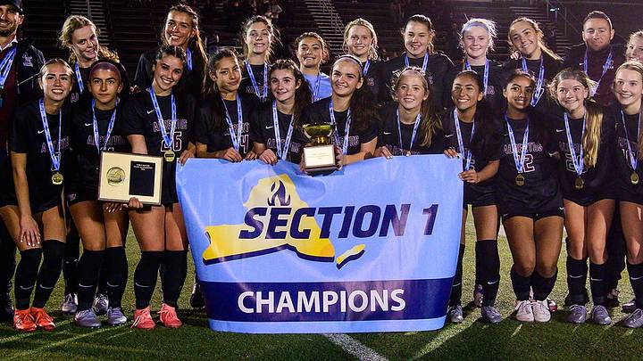 Albertus Magnus girls soccer celebrated its 2-0 win in the Section I Class AA championship game at Nyack High School in Nyack on November 2, 2025. Officials from Albertus Magnus, The Ursuline School and the Keio Academy filed a joint appeal to overturn a Section I amendment that would have barred private schools from traditional sectional and state tournament play.