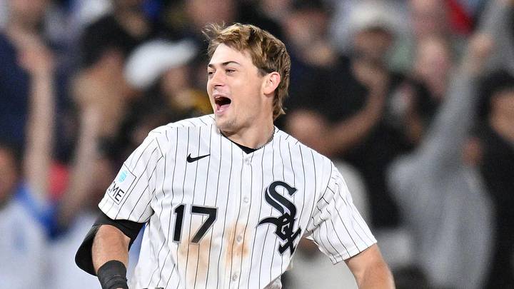 Jun 22, 2026; Chicago, Illinois, USA; Chicago White Sox left fielder Sam Antonacci (17) reacts after defeating the Cleveland Guardians at Rate Field. Mandatory Credit: Patrick Gorski-Imagn Images Jun 22, 2026; Chicago, Illinois, USA; Chicago White Sox left fielder Sam Antonacci (17) reacts after defeating the Cleveland Guardians at Rate Field. Mandatory Credit: Patrick Gorski-Imagn Images