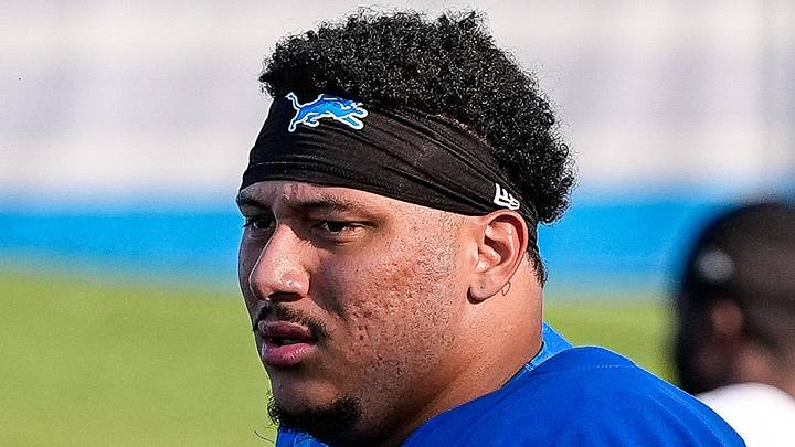 Detroit Lions guard Christian Mahogany (73).