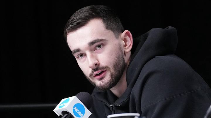 Former UConn forward Alex Karaban (11).