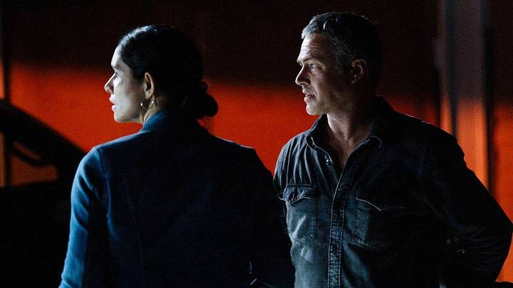CHICAGO FIRE -- "A Perfect Arson" Episode 1504 -- Pictured: (l-r) Miranda Rae Mayo as Stella Kidd, Taylor Kinney as Lt. Kelly Severide