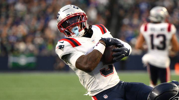Sep 9, 2026; Seattle, Washington, USA; Seattle Seahawks safety Rodney Thomas II (24) tackles New England Patriots wide receiver Demario Douglas (3) during the third quarter at Lumen Field. Mandatory Credit: Steven Bisig-Imagn Images Sep 9, 2026; Seattle, Washington, USA; Seattle Seahawks safety Rodney Thomas II (24) tackles New England Patriots wide receiver Demario Douglas (3) during the third quarter at Lumen Field. Mandatory Credit: Steven Bisig-Imagn Images