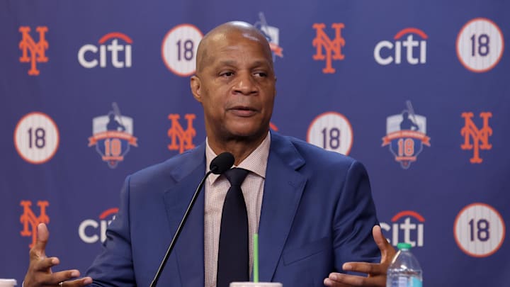 Jun 1, 2024; New York City, New York, USA; New York Mets former player Darryl Strawberry speaks during a press conference at Citi Field before his number is retired by the team in a ceremony before a game against the Arizona Diamondbacks. Mandatory Credit: Brad Penner-Imagn Images Jun 1, 2024; New York City, New York, USA; New York Mets former player Darryl Strawberry speaks during a press conference at Citi Field before his number is retired by the team in a ceremony before a game against the Arizona Diamondbacks. Mandatory Credit: Brad Penner-Imagn Images