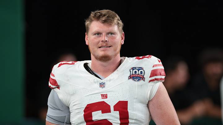 New York Giants center John Michael Schmitz Jr. New York Giants center John Michael Schmitz Jr.