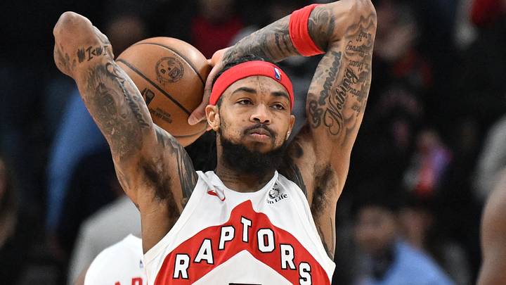 Dec 2, 2025; Toronto, Ontario, CAN; Toronto Raptors forward Brandon Ingram (3) reacts after being fouled against the Portland Trail Blazers in the second half at Scotiabank Arena. Mandatory Credit: Dan Hamilton-Imagn Images Dec 2, 2025; Toronto, Ontario, CAN; Toronto Raptors forward Brandon Ingram (3) reacts after being fouled against the Portland Trail Blazers in the second half at Scotiabank Arena. Mandatory Credit: Dan Hamilton-Imagn Images