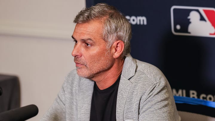 Dec 8, 2025; Orlando, FL, USA; Tampa Bay Rays manager Kevin Cash speaks with the media during the 2025 MLB Winter Meetings at Signia by Hilton Hotel. Dec 8, 2025; Orlando, FL, USA; Tampa Bay Rays manager Kevin Cash speaks with the media during the 2025 MLB Winter Meetings at Signia by Hilton Hotel.