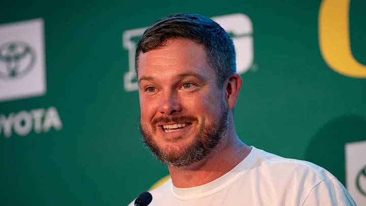 Oregon coach Dan Lanning speaks during Oregon football’s Media Day on July 28, 2025, at Autzen Stadium in Eugene. Oregon coach Dan Lanning speaks during Oregon football’s Media Day on July 28, 2025, at Autzen Stadium in Eugene.