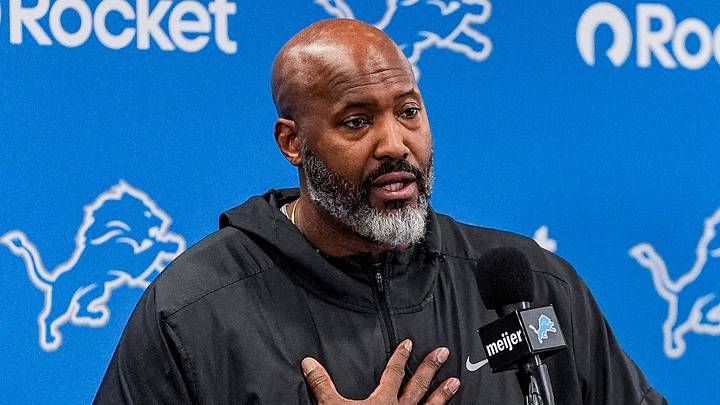 Detroit Lions executive vice president and general manager Brad Holmes speaks during media availability at Meijer Performance Center in Allen Park on Thursday, Jan. 8, 2026. Detroit Lions executive vice president and general manager Brad Holmes speaks during media availability at Meijer Performance Center in Allen Park on Thursday, Jan. 8, 2026.