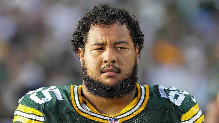 Green Bay Packers guard Aaron Banks