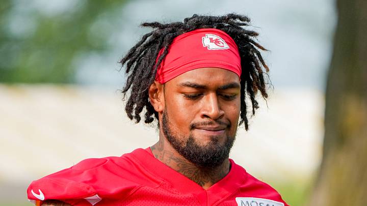 Kansas City Chiefs offensive tackle Josh Simmons (71) during training camp at Missouri Western State University.