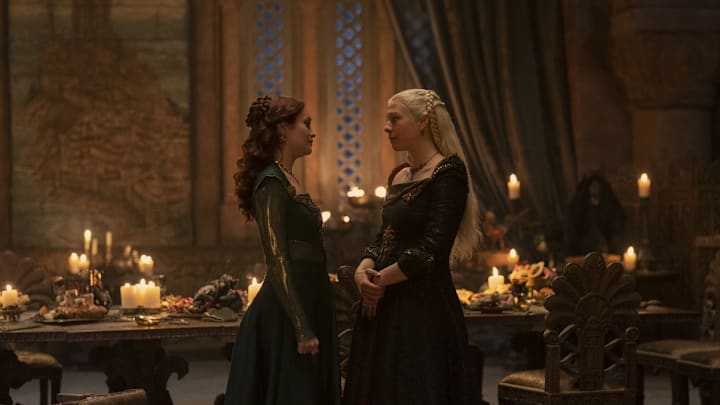 Photograph by Ollie Upton / HBO House of the Dragon Emma D'Arcy Olivia Cooke Rhaenyra Targaryen Alicent Hightower The Lord of the Tides Episode 108
