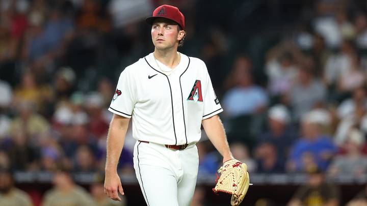 Aug 3, 2026; Phoenix, Arizona, USA; Arizona Diamondbacks pitcher Brandon Pfaadt (32) looks on after striking out the San Diego Padres in the second inning at Chase Field. Mandatory Credit: Anna Carrington-Imagn Images Aug 3, 2026; Phoenix, Arizona, USA; Arizona Diamondbacks pitcher Brandon Pfaadt (32) looks on after striking out the San Diego Padres in the second inning at Chase Field. Mandatory Credit: Anna Carrington-Imagn Images