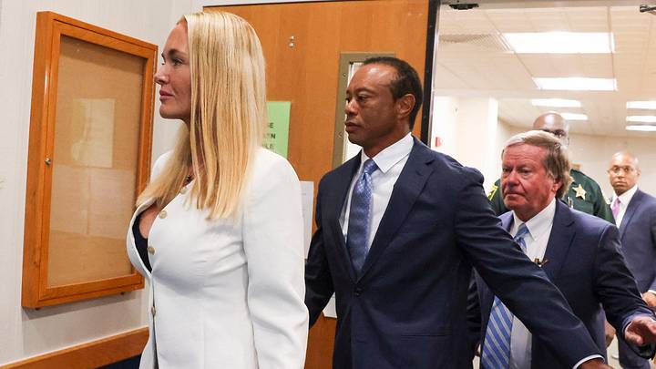 Tiger Woods leaves County Judge Darren Steele's courtroom with girlfriend Vanessa Trump, Sept. 2, 2026 Tiger Woods leaves County Judge Darren Steele's courtroom with girlfriend Vanessa Trump, Sept. 2, 2026