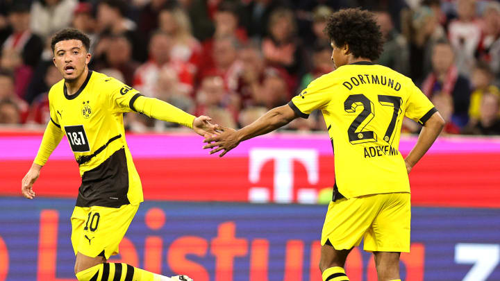 Jadon Sancho mit Karim Adeyemi