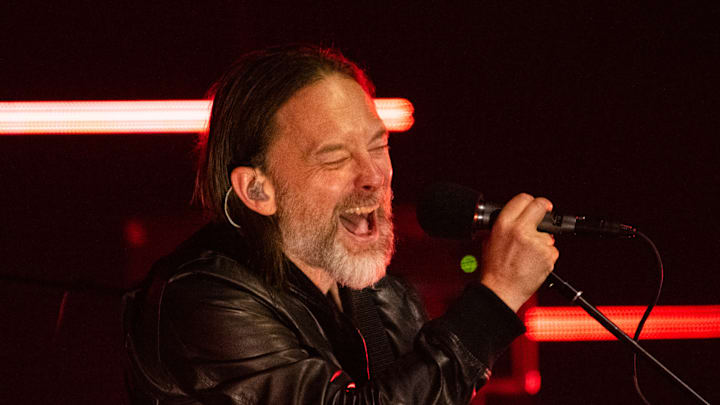 Thom Yorke of Radiohead performs at Shrine Auditorium