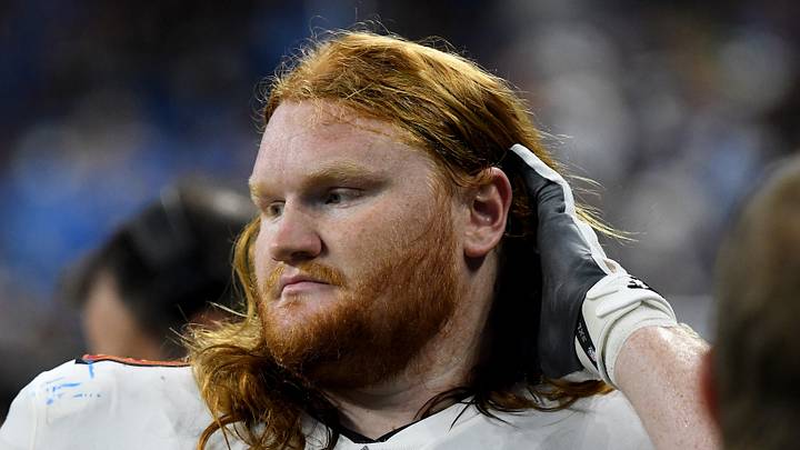 Sep 15, 2024; Detroit, Michigan, USA; Tampa Bay Buccaneers guard Cody Mauch (69) looks on before their game against the Detroit Lions at Ford Field. Mandatory Credit: Eamon Horwedel-Imagn Images Sep 15, 2024; Detroit, Michigan, USA; Tampa Bay Buccaneers guard Cody Mauch (69) looks on before their game against the Detroit Lions at Ford Field. Mandatory Credit: Eamon Horwedel-Imagn Images