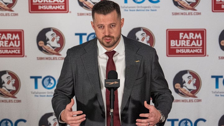 Florida State’s new head basketball coach Luke Loucks introduces himself, shares his beliefs and coaching style during a press conference Monday, March 10, 2025.