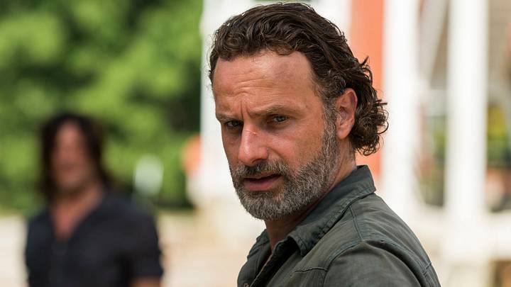 Andrew Lincoln as Rick Grimes, Norman Reedus as Daryl Dixon in The Walking Dead Season 7, Episode 9 