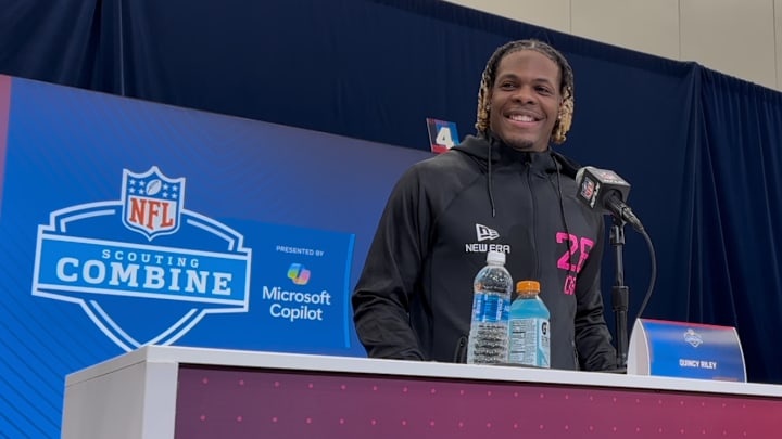 Louisville cornerback Quincy Riley at the NFL Scouting Combine