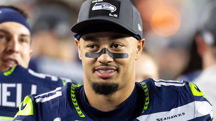 Seattle Seahawks wide receiver Jaxon Smith-Njigba during Super Bowl LX