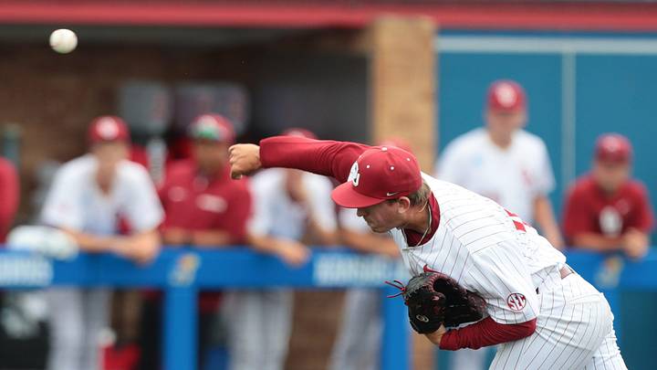 Oklahoma pitcher Jackson Cleveland.